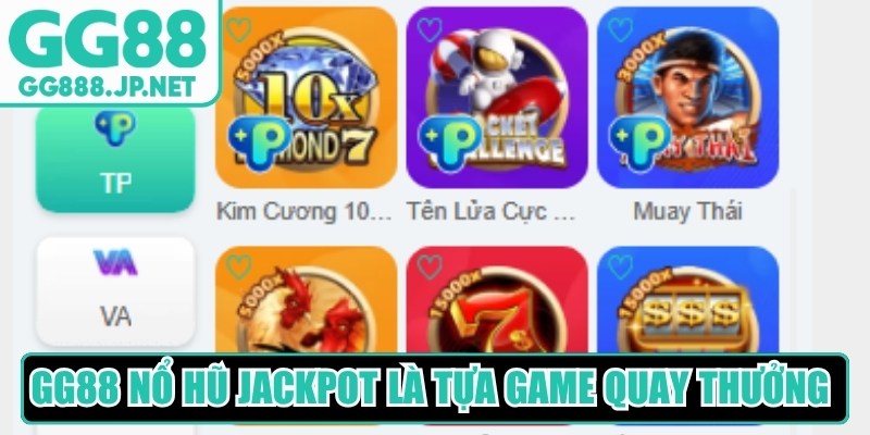GG88 Nổ Hũ Jackpot là tựa game quay thưởng trực tuyến hấp dẫn